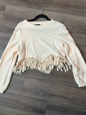 Cider Cream Ribbed Knit Top